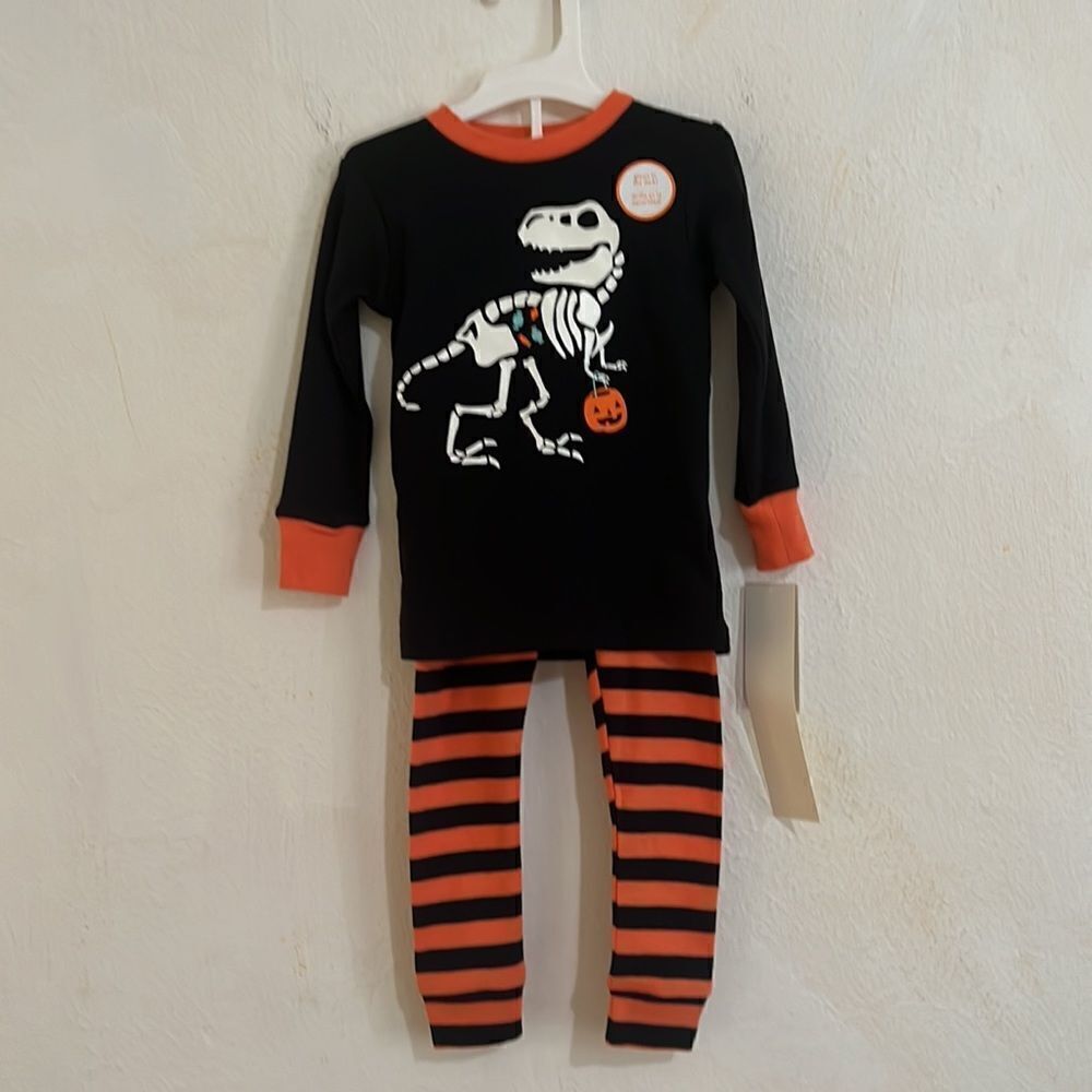 Carter’s Infant/Baby 100% Cotton  4 Piece Halloween Dinosaur Print PJ’s  18m - Picture 5 of 7